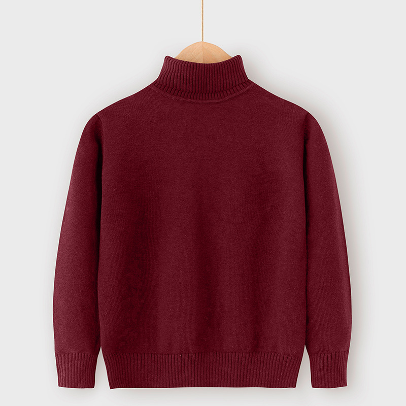 Solid-color Knit Bottoming Shirts For Boys And Girls Children's Clothing photo 8