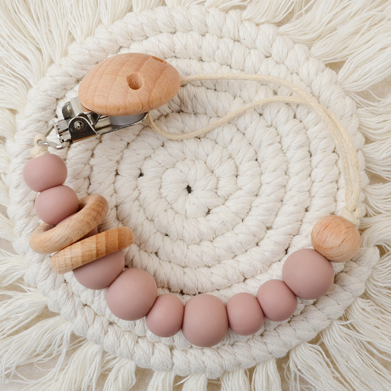 Baby Supplies Creative Baby Silicone Beads Teething Chewable Pacifier Chain Anti-Lost Strap photo 5
