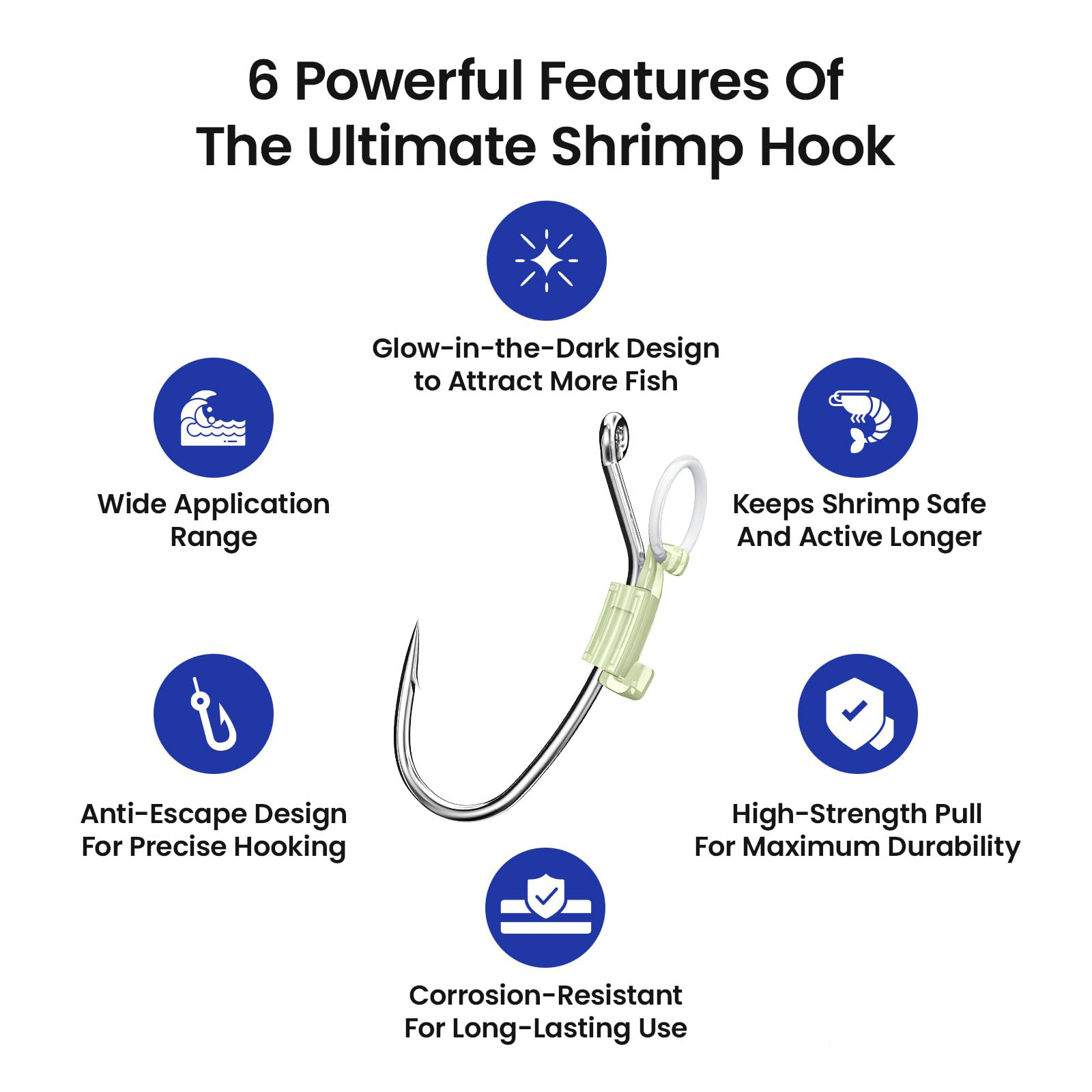 Outdoor Fishing Luminous Shrimp Back Clasp photo 4
