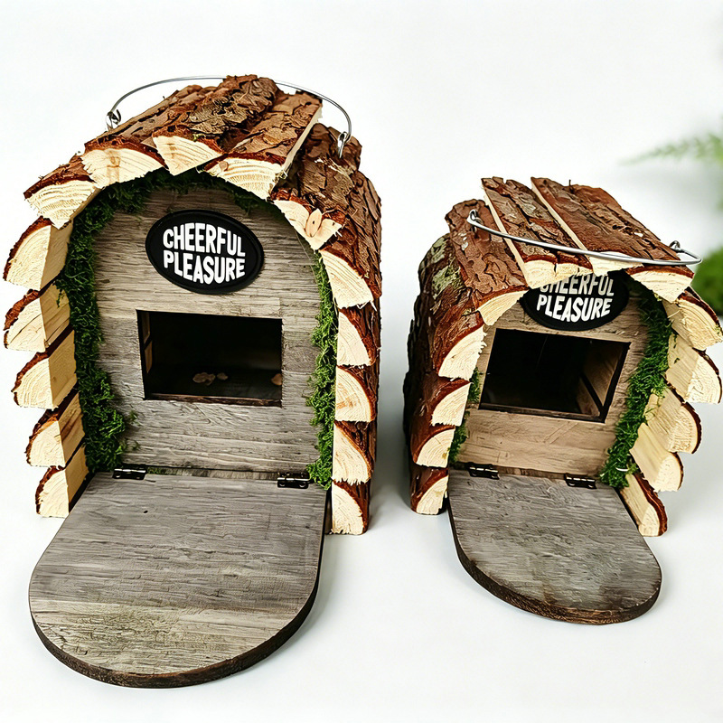 Outdoor Wooden Birdhouse Courtyard Decoration Bird Feeder photo 2