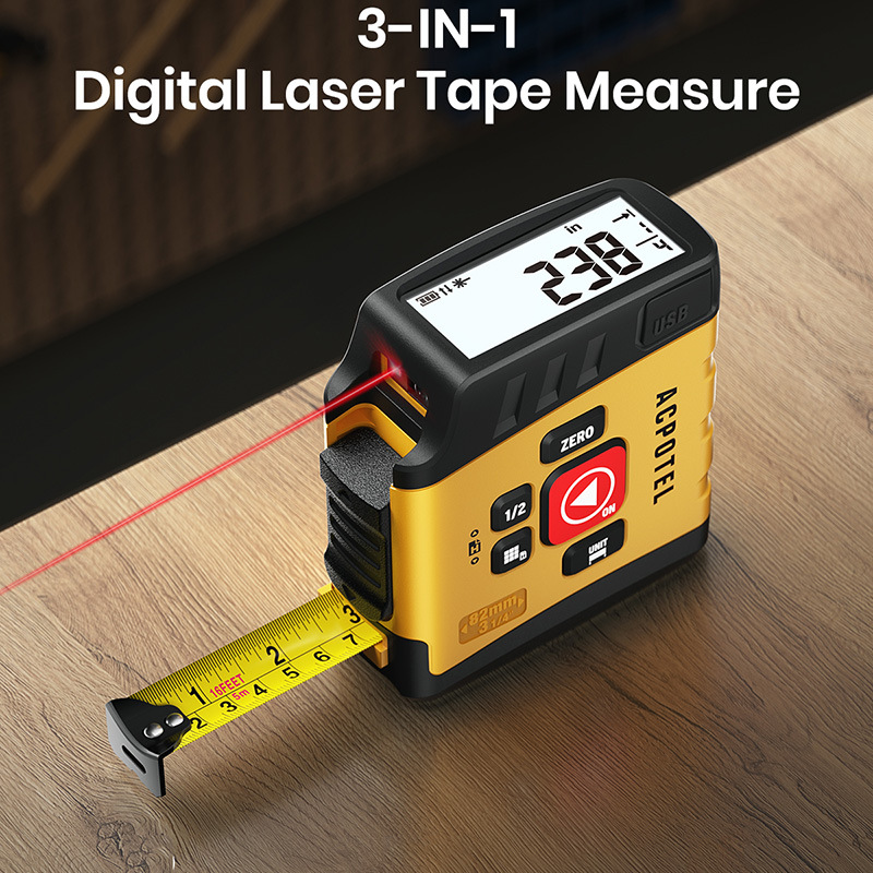 3-in-1 Digital Laser Distance Measurer With Bluetooth Smart Tape Measure photo 1