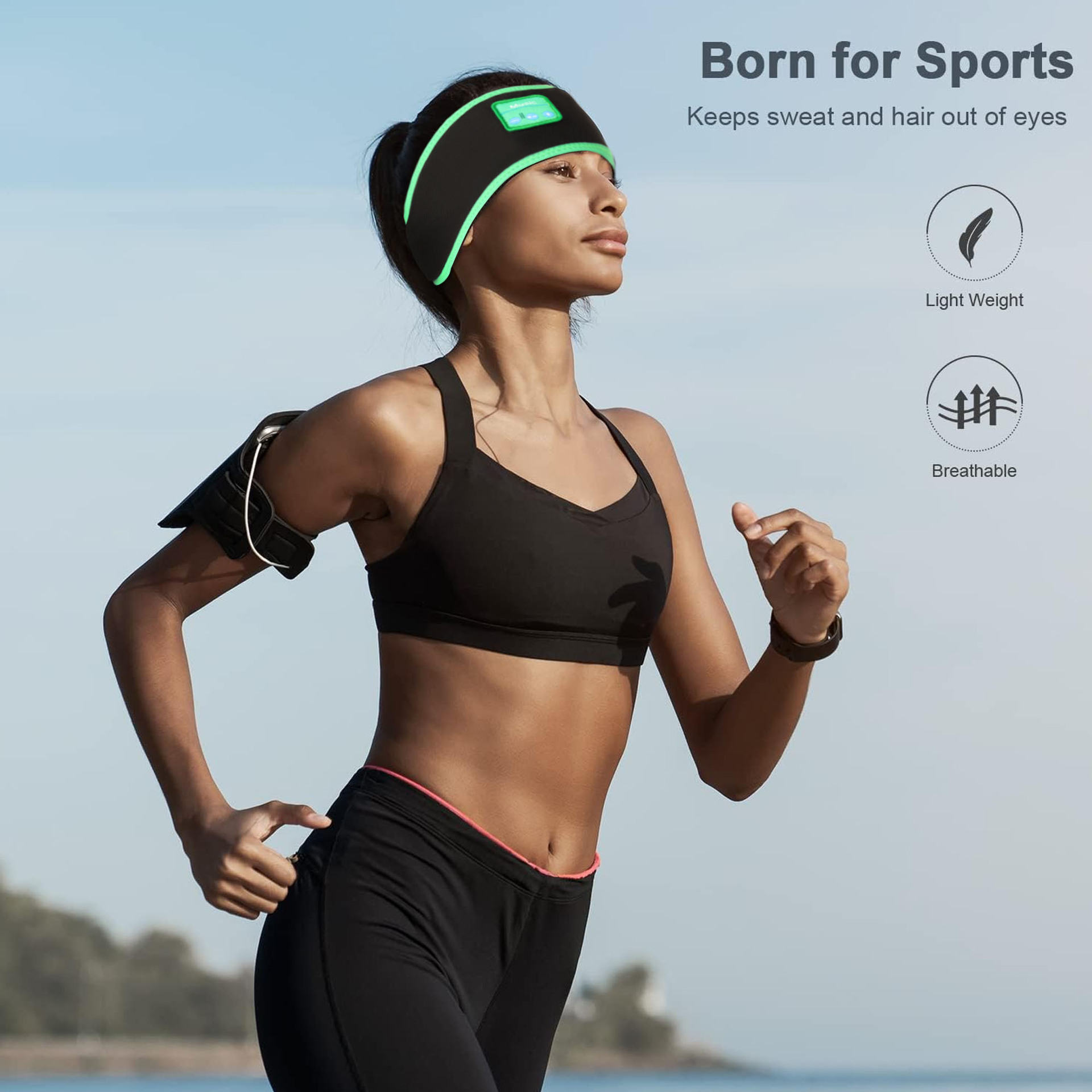 Sleeping Bluetooth Headphones Sports Headband photo 2