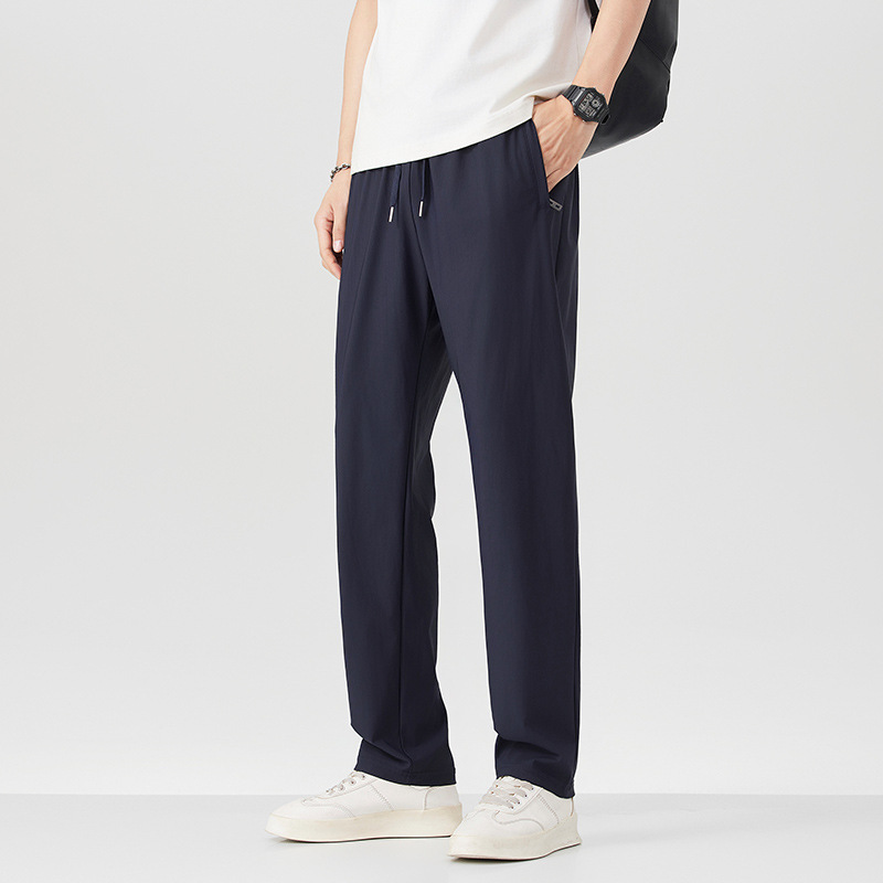 Ice Silk Men's Summer Thin Straight-leg Sweatpants photo 4