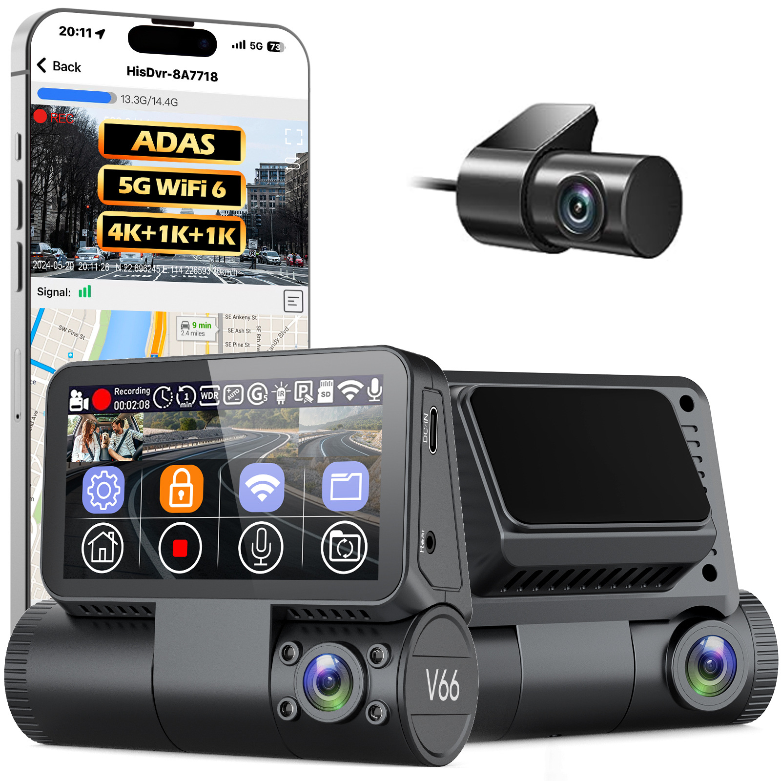 58G Smart Touchscreen Dash Cam photo 3