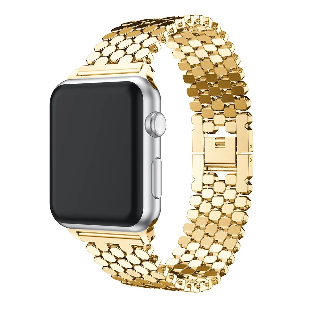 Suitable For Watch Straps Fish-scale Pattern Honeycomb Metal Strap photo 5