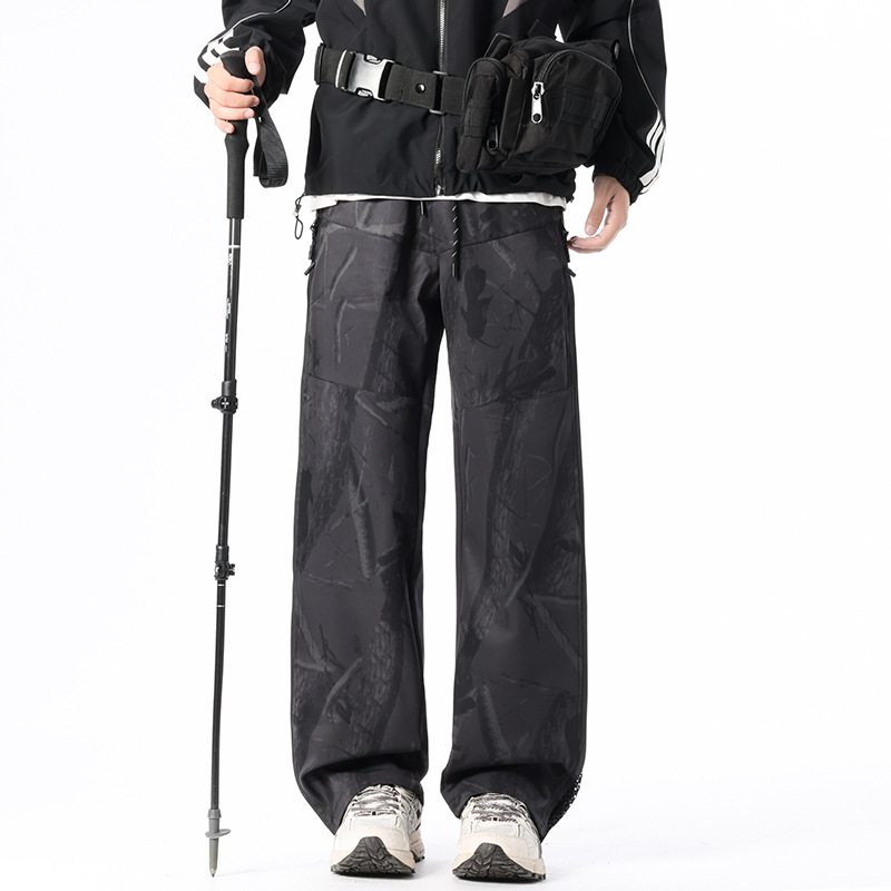 American-style Outdoor Straight-leg Softshell Shell Pants With A Zip Closure photo 4
