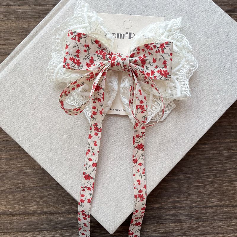Bow Hair Clip For Girls Princess-Style Fabric photo 5