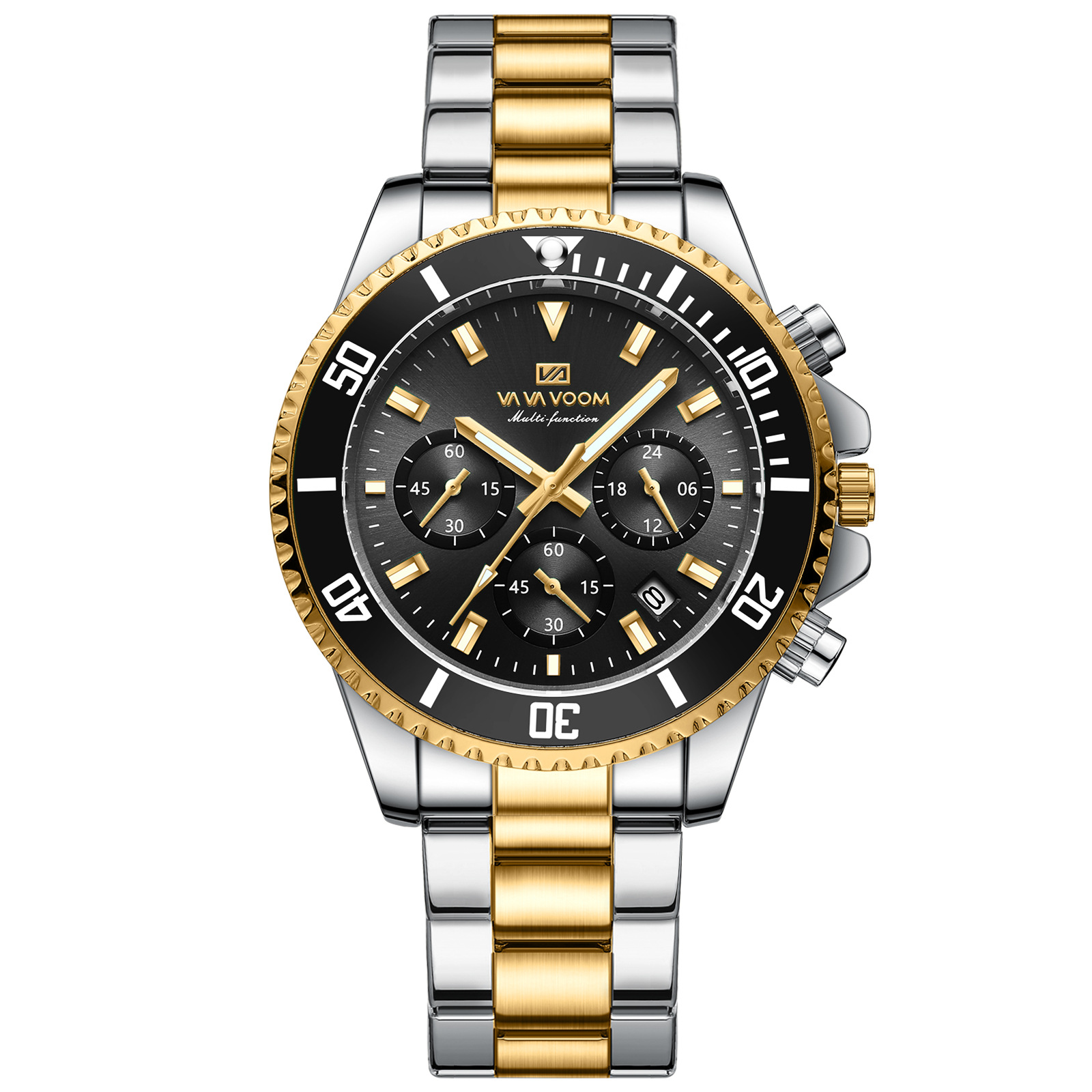 Multifunctional Three-eye Quartz Watch Waterproof And Luminous photo 3
