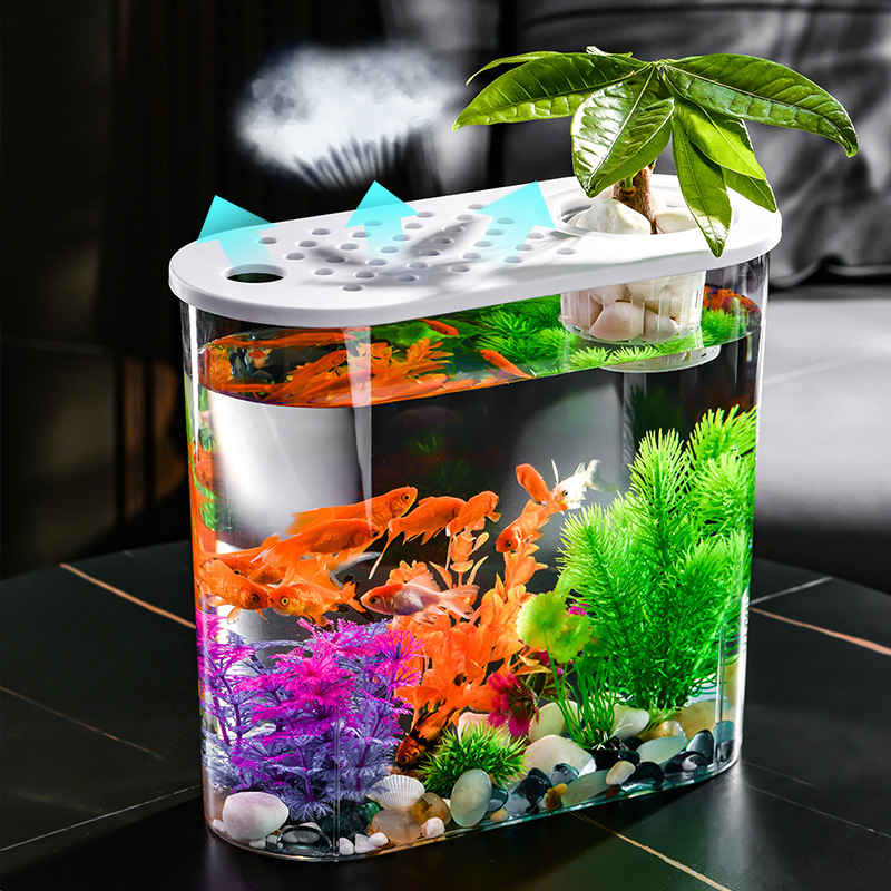 Acrylic Transparent Ecological Incubator Goldfish Tank photo 3