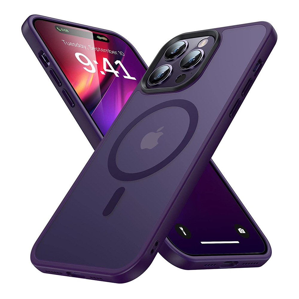 Phone Case Frosted Skin Feeling Inner Airbag Drop-resistant Applicable Iphone15pro Max Magnetic Protective Shell photo 6