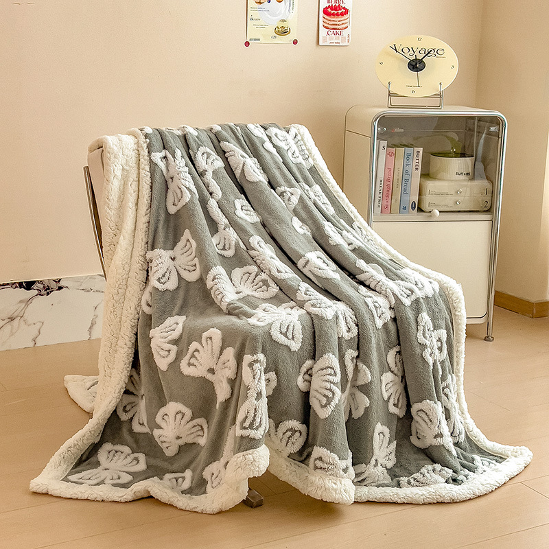 New Cationic Lambswool Double-Layer Home Blanket photo 1