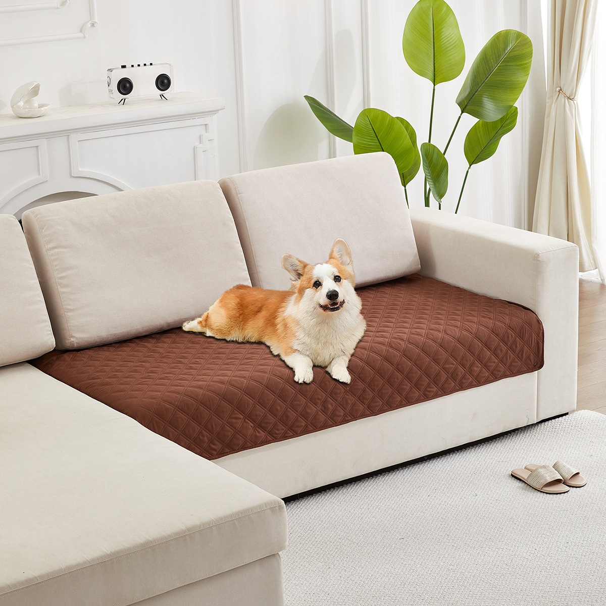 Brushed Plaid Scratch-resistant Waterproof Sofa Cushion photo 3