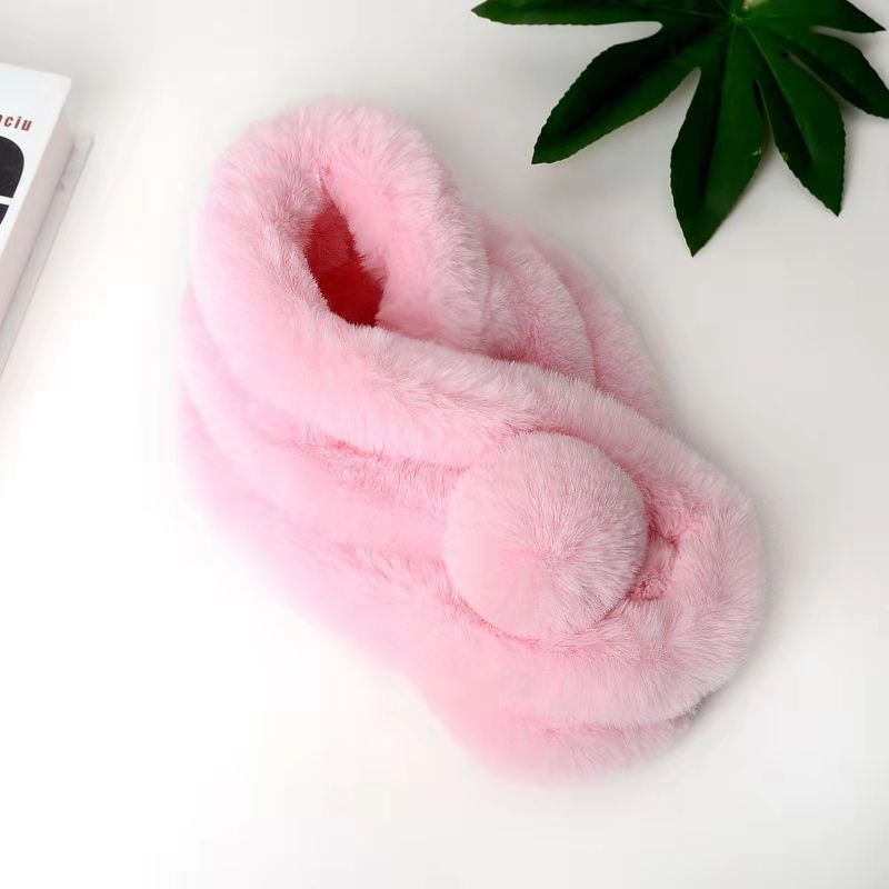 Rex Rabbit Fur Scarf For Women, Winter, Korean Style, Versatile, Thick And Warm photo 3