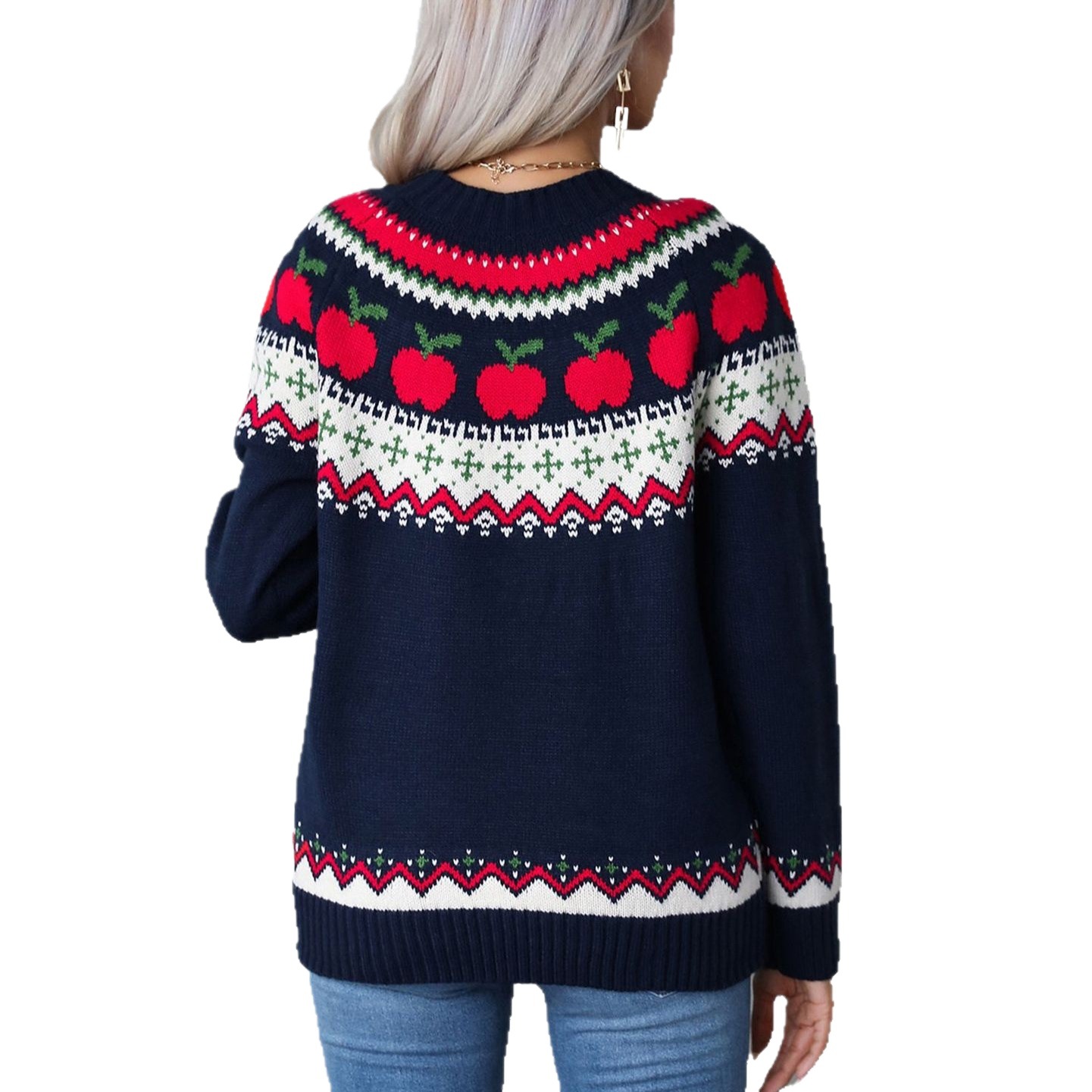 Women's Fashionable Printed Pullover Sweater photo 6