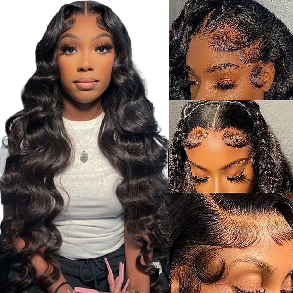 European And American-style Long Black Large-wave Synthetic Wig photo 4