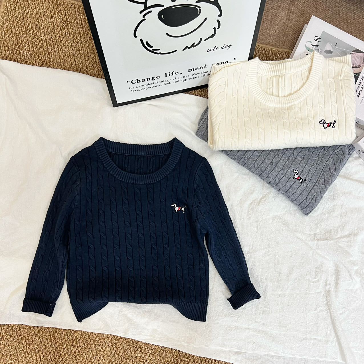 AutumnWinter Cable-Knit Sweaters For Boys And Girls photo 2
