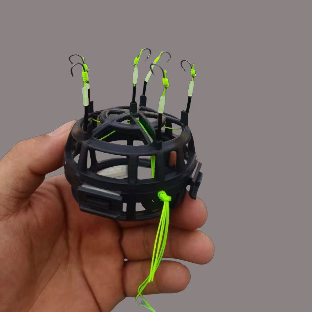 Anti-upside-down Bait Cage Hook Casting Rod Rig photo 6