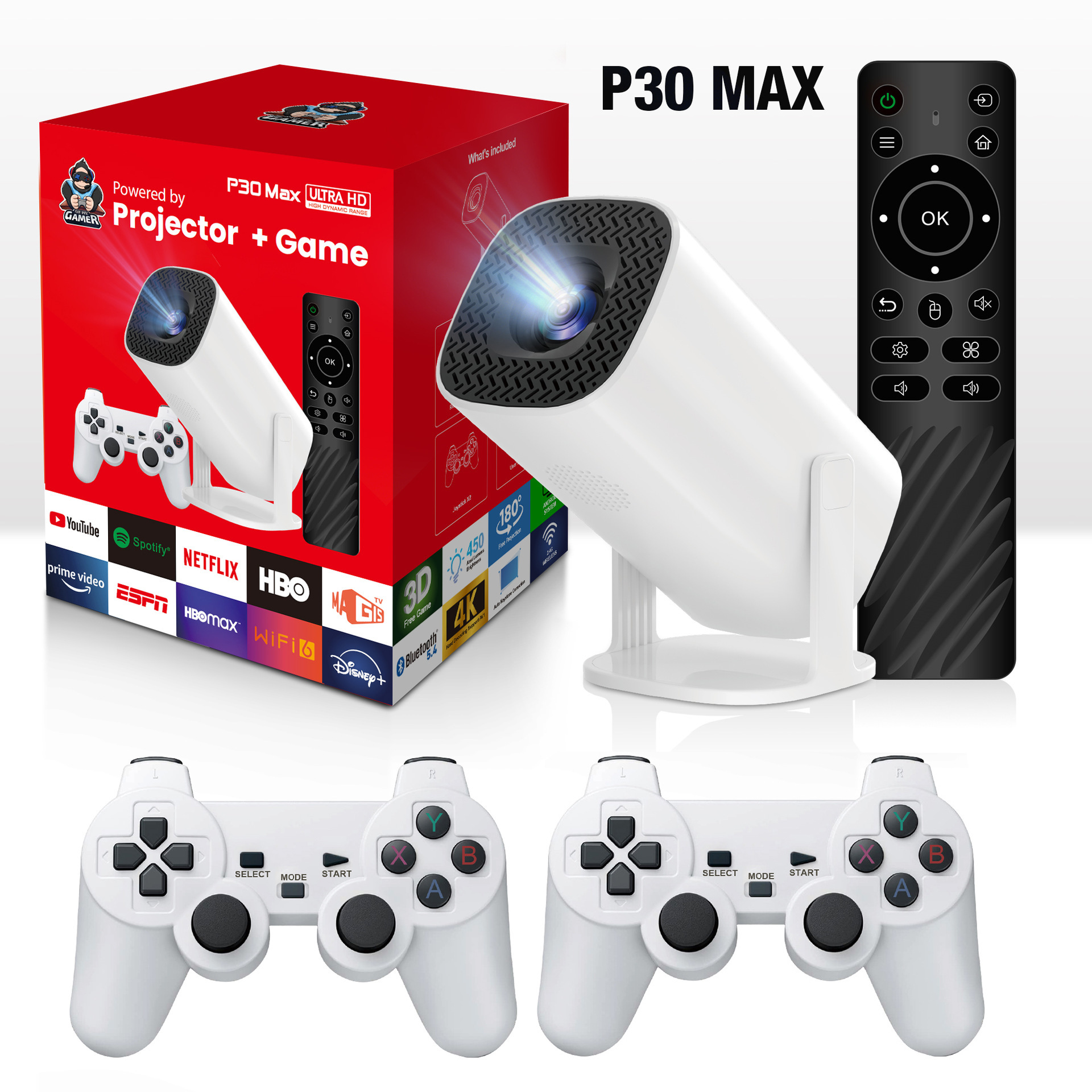 Wireless Same Screen HD Home Portable Game Projector photo 4