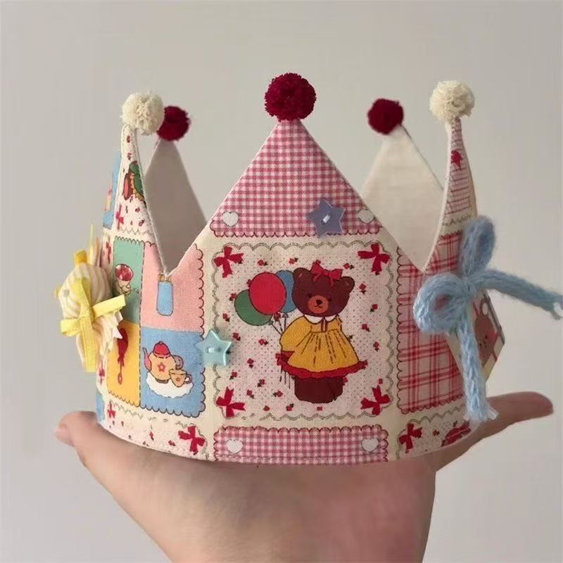 Cute Handmade Bow Little Bear Birthday Crown photo 4