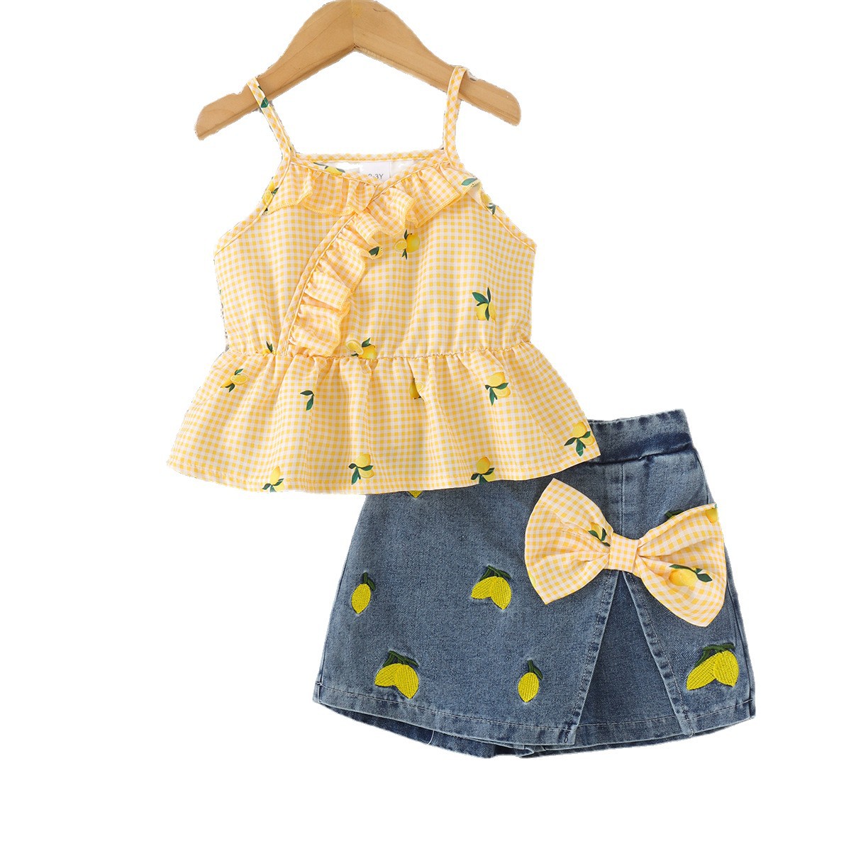 Sleeveless Multicolor Camisole Blue Shorts photo 2