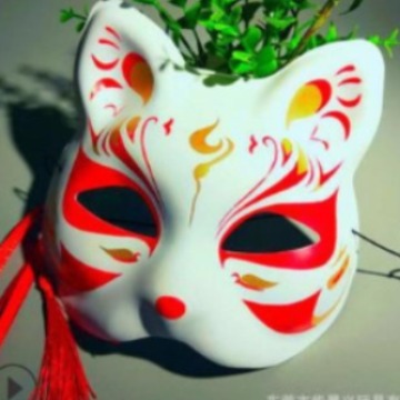 Internet-famous Japanese-style Selfie Half-face Mask Anime photo 3