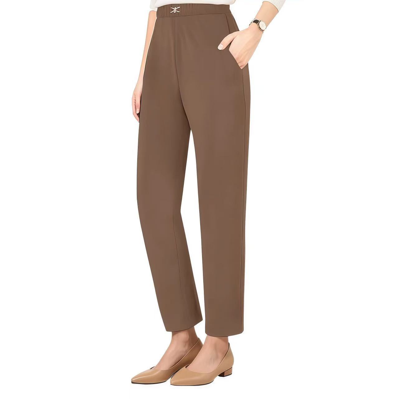 Women's Casual Pants, Elastic-waist, Slim-fit Trousers photo 8
