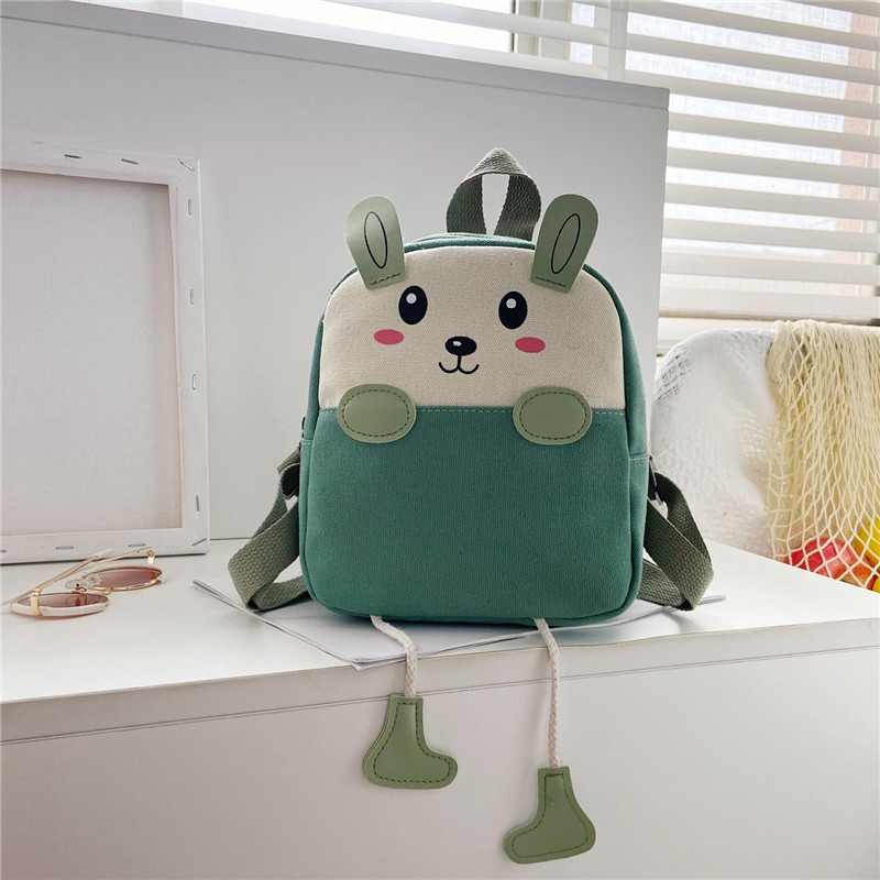 Boys Canvas Backpack Cute Cartoon School Bag photo 7