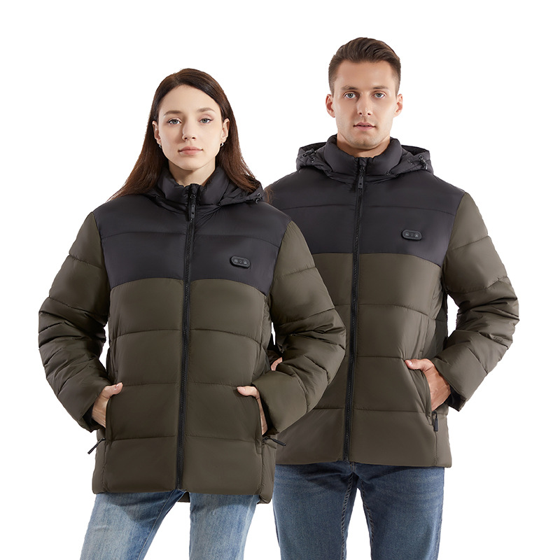 Smart Heating DC Warm Two-color Heating Constant Temperature Cotton-padded Coat photo 3