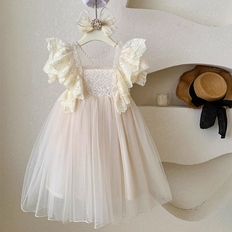 Green Tulle Fairy Dress Trendy Lace Puffy Princess Skirt For Babies photo 6