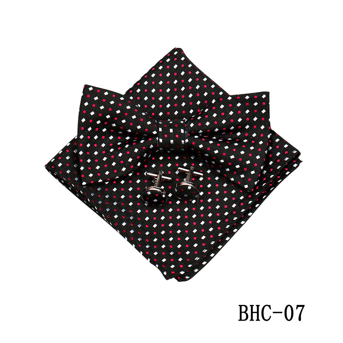 Mens Paisley Bow Tie Pocket Square And Cufflinks photo 8
