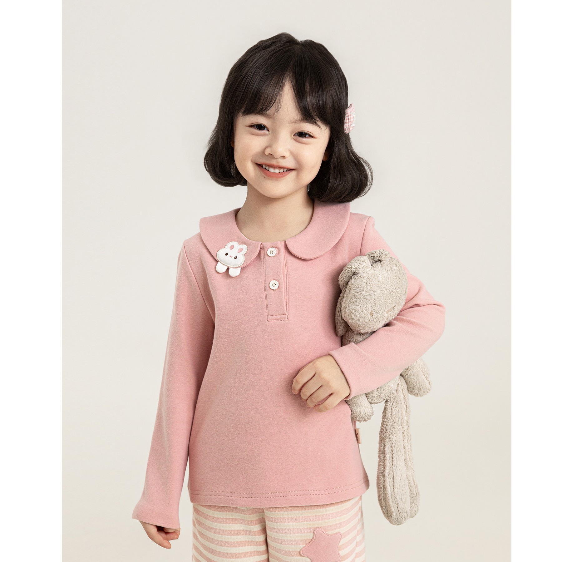 Girls' High-Elastic Embroidered Solid-Color Top photo 4