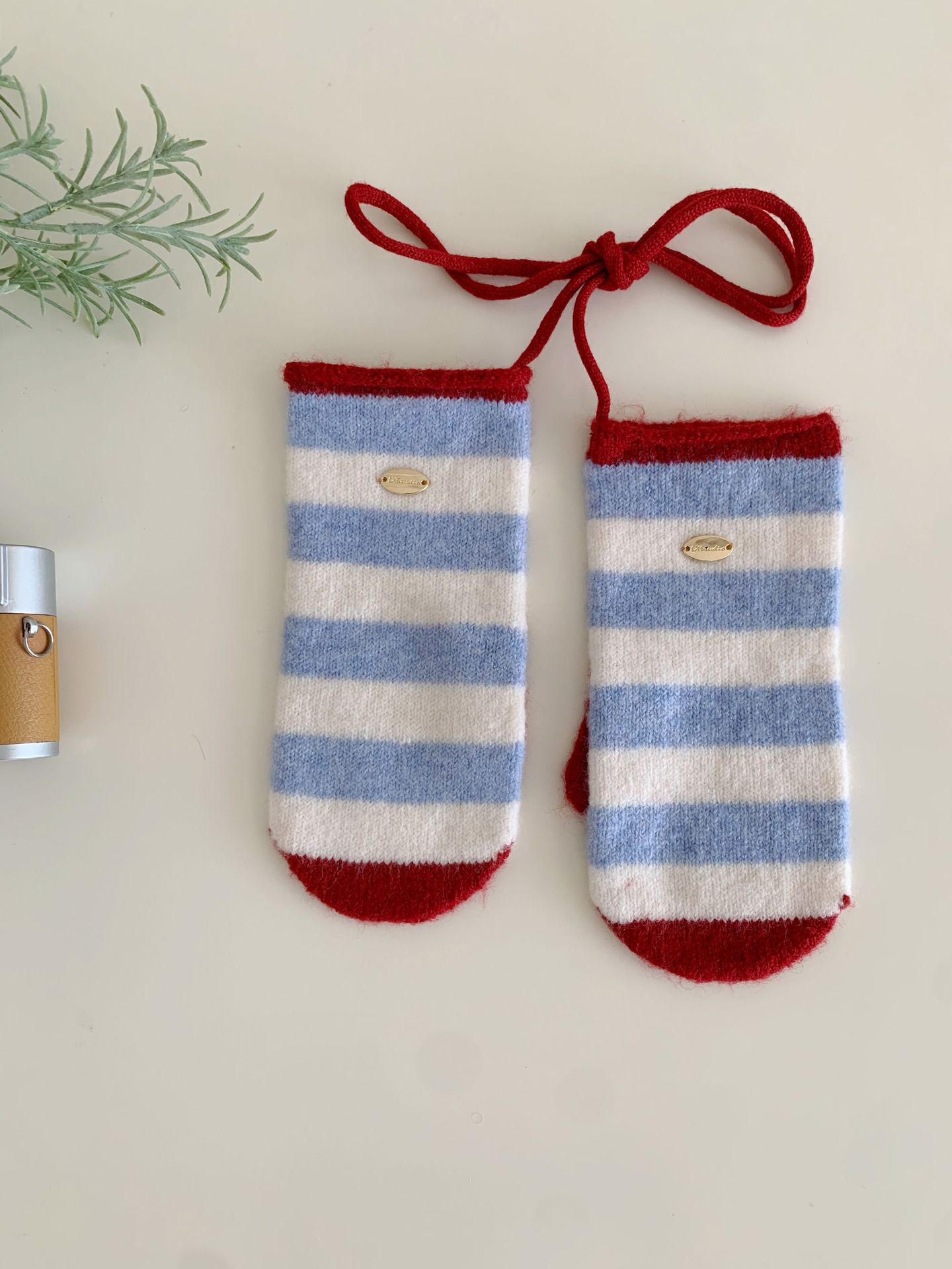New Collection Fashionable And Warm Striped Mittens With Wool For Fall And Winter photo 8