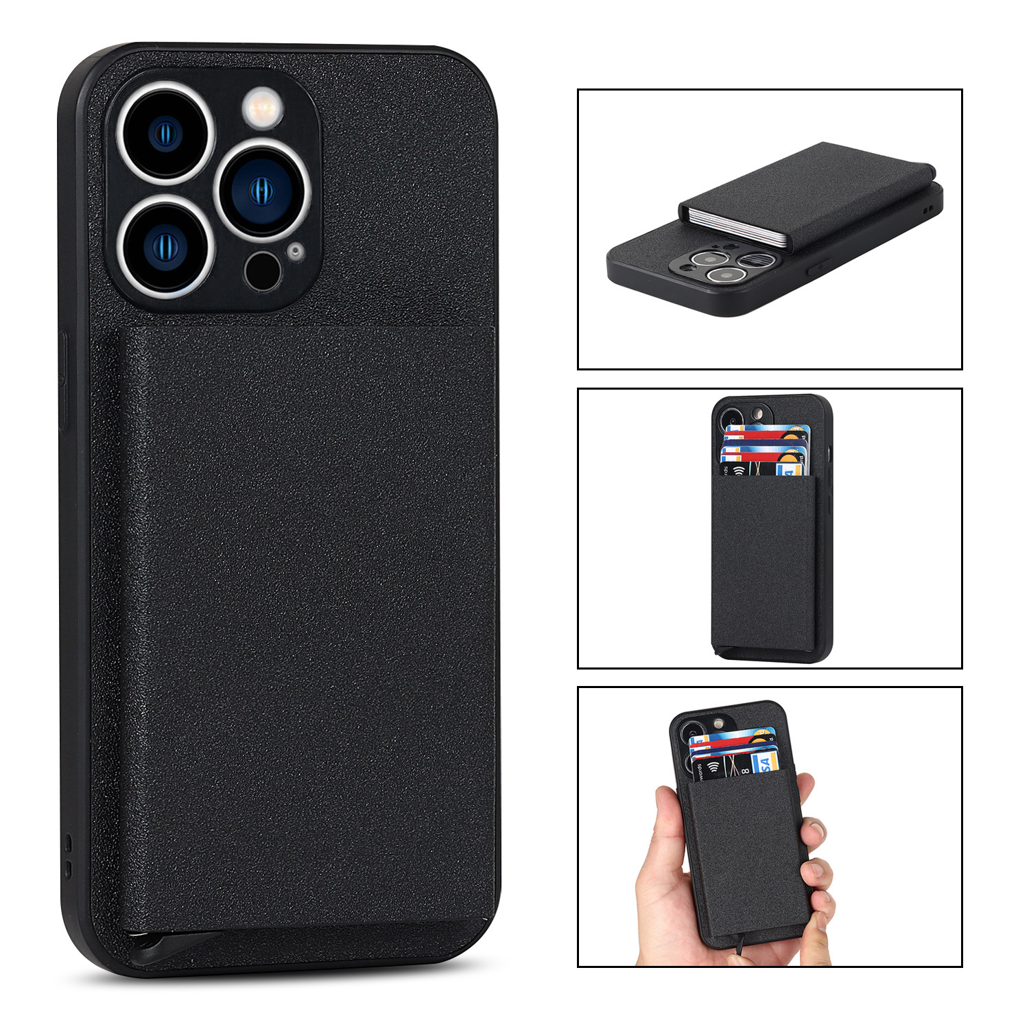 Solid-color Card-insert Phone Case photo 6