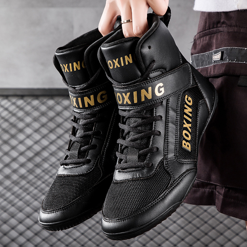 High-top Anti-slip Drop-resistant Wear-resistant Wrestling Shoes photo 2