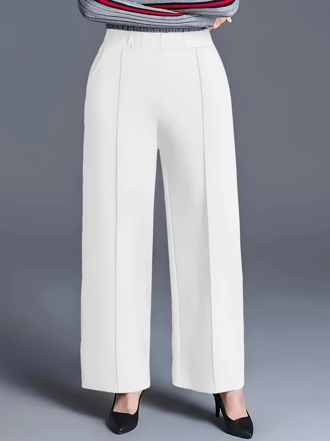 Women's Four-Season Solid-Color Loose-Fit Slimming Casual Trousers photo 3