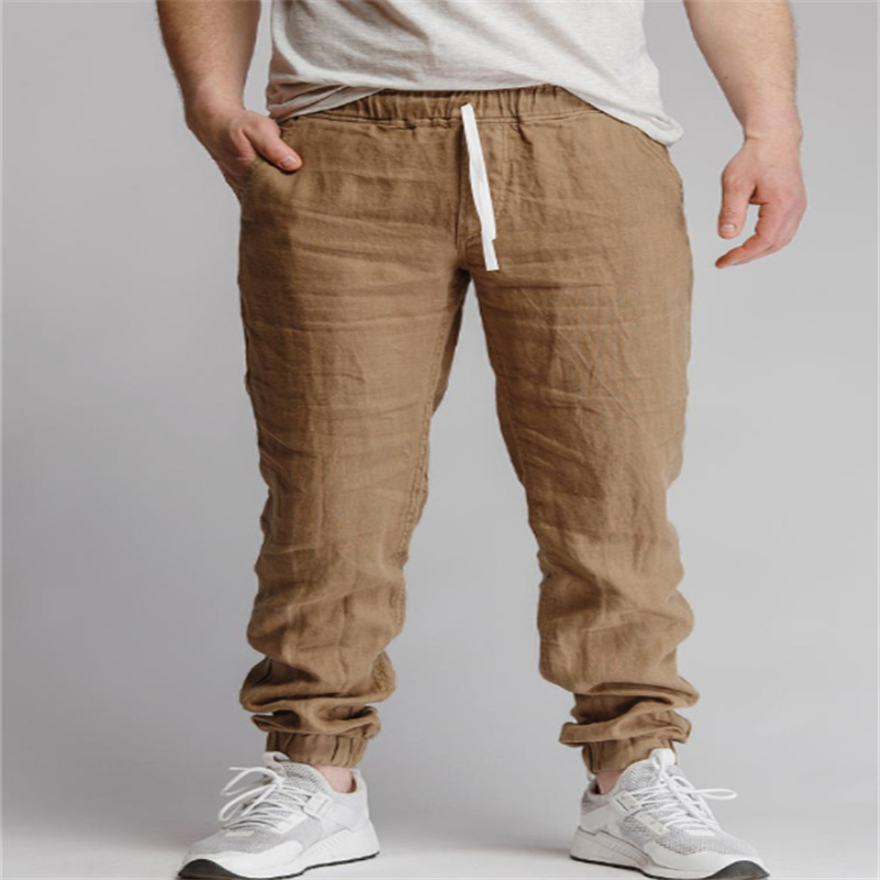 Solid-color Drawstring Outdoor Casual Breathable Jogger Pants With Elastic Cuffs photo 5