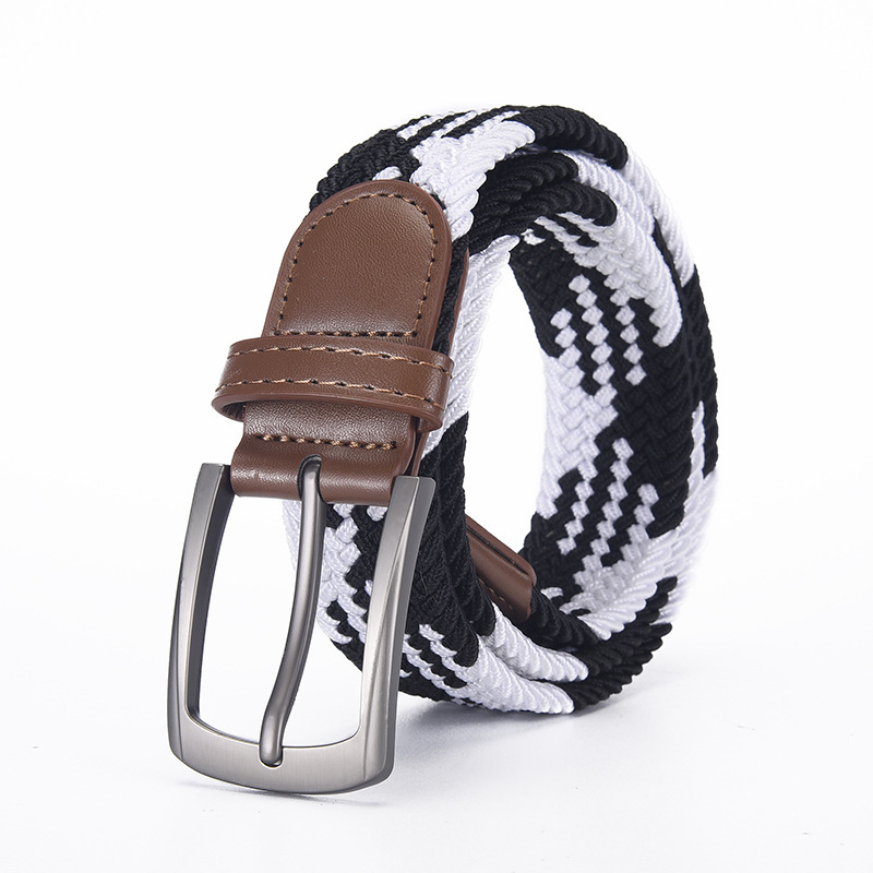 Men's Elastic Woven Belt, Tactical Casual Trouser Belt photo 8