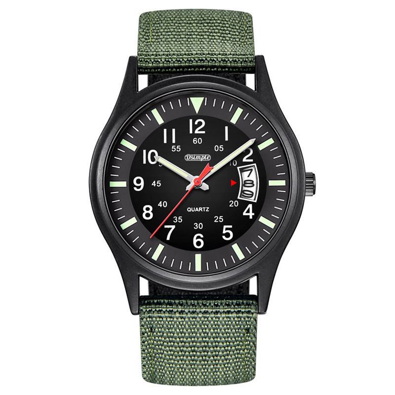 Mens Luminous Nylon-Strap Quartz Watch photo 3