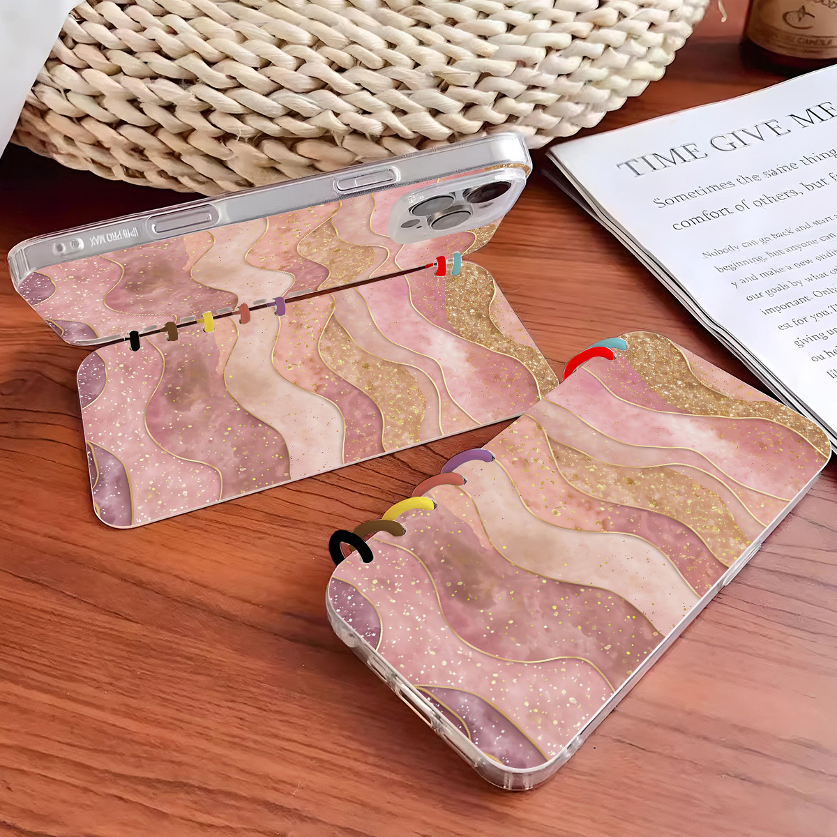 Sunset-colored Notebook-style Flip Phone Case photo 4