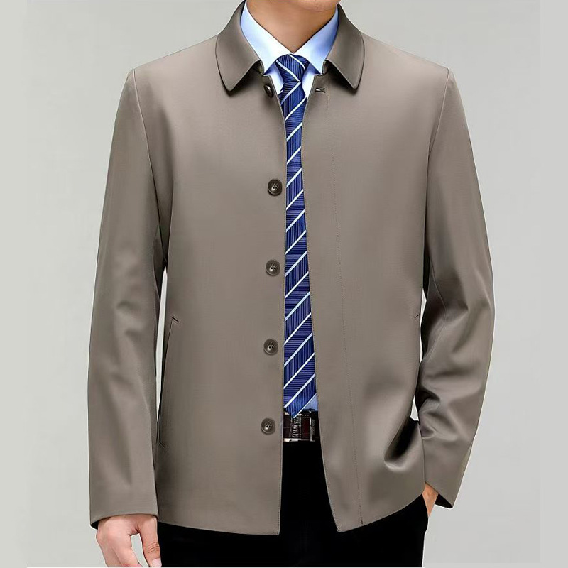 Turn-down Collar Business-casual Jacket For Middle-aged Men photo 8