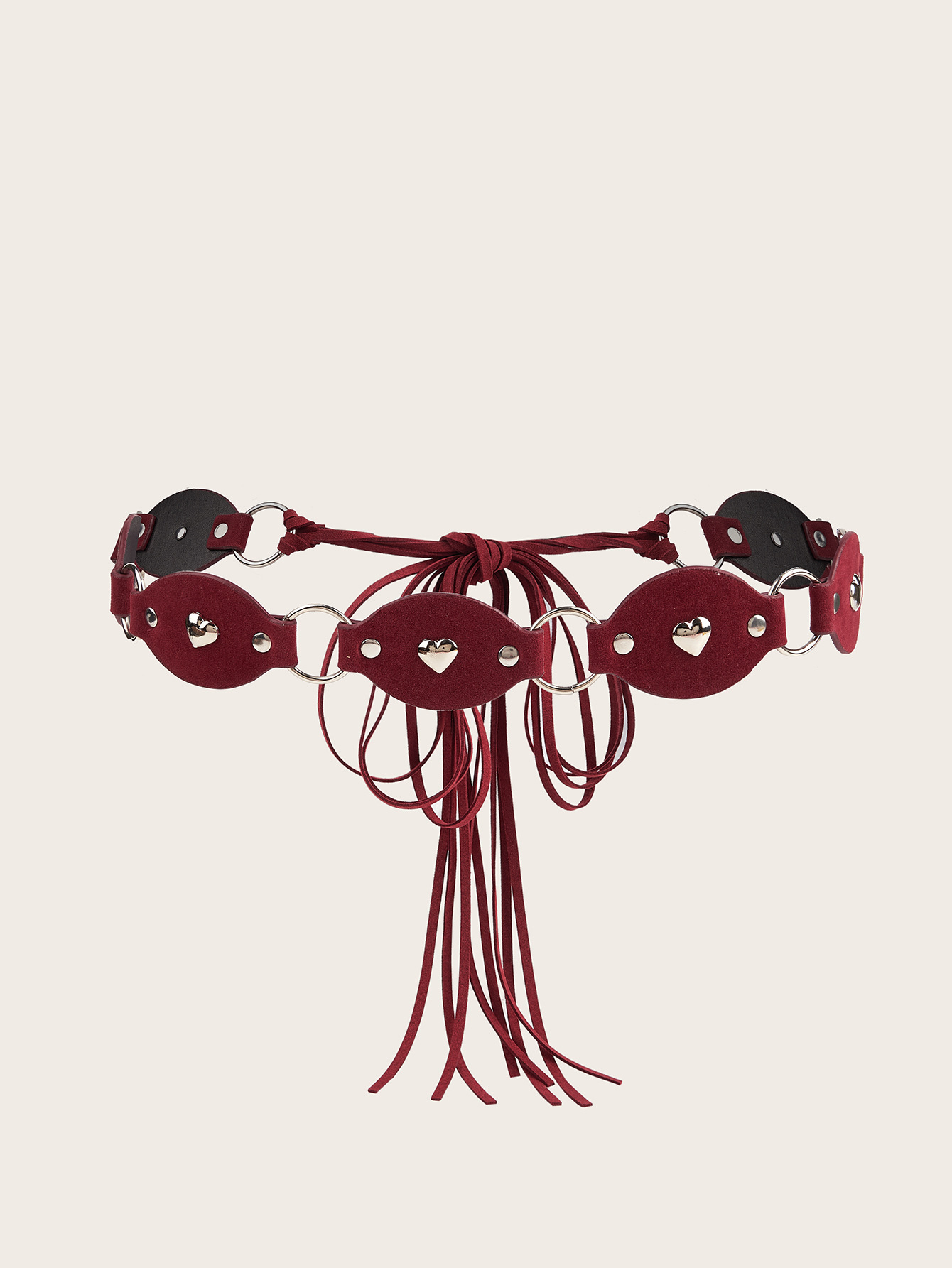 Shiny Heart-shaped Stud Tassel Belt photo 5