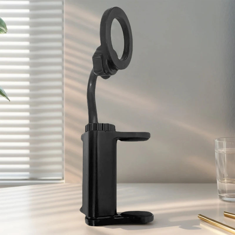 Rotating Phone Live Streaming Stand Guitar Headstock Clamp photo 1