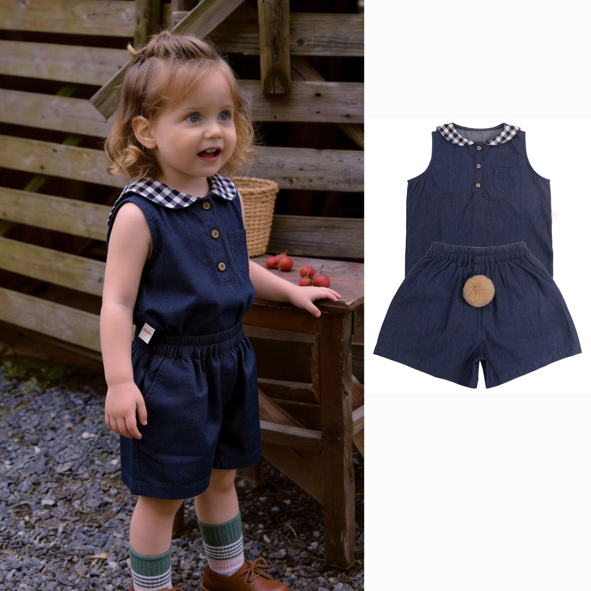 Girls' Sleeveless Top And Shorts Set photo 3