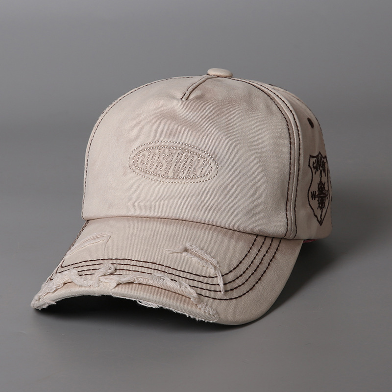 Mens Retro Distressed Ripped Baseball Cap photo 4