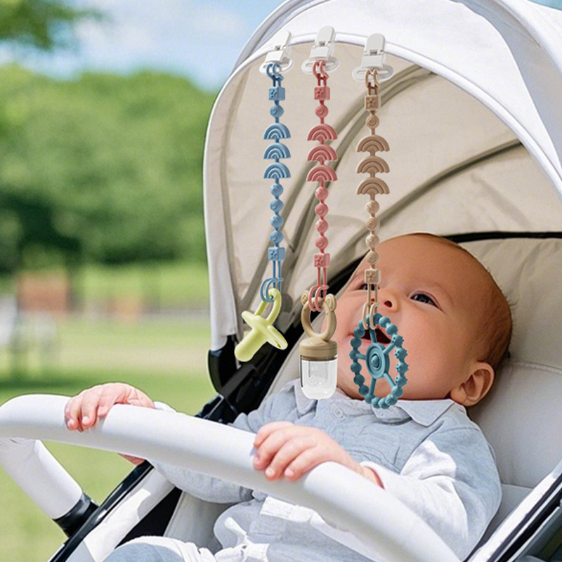 Silicone Anti-drop Chain Teether For Baby Pacifiers photo 1