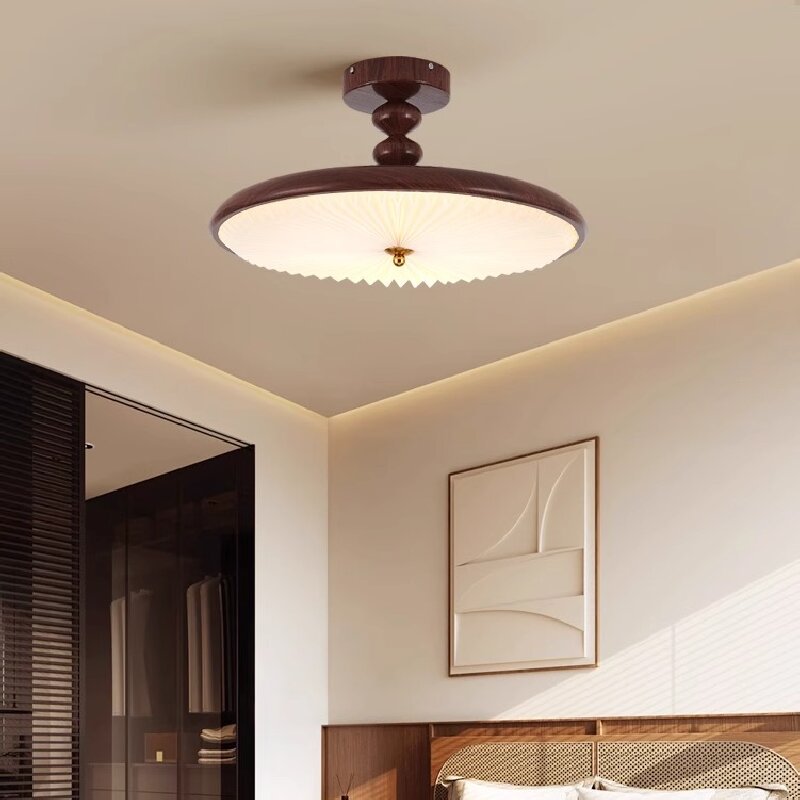 Medieval-style Pleated Ceiling Light For The Bedroom photo 1