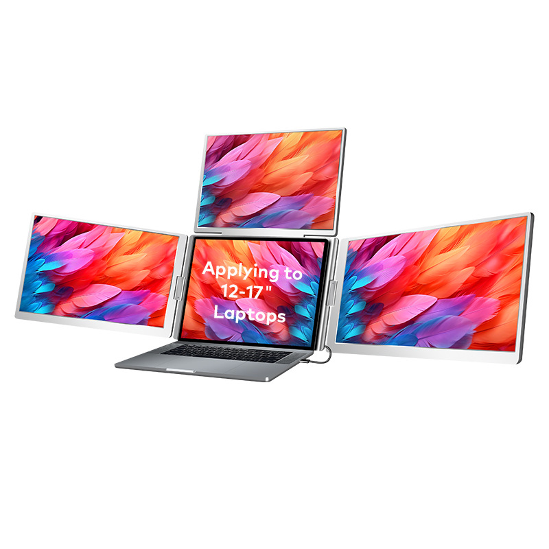 Portable Triple-screen Display Connect Three Screens With A Single Cable Laptop Secondary Display Monitor photo 8