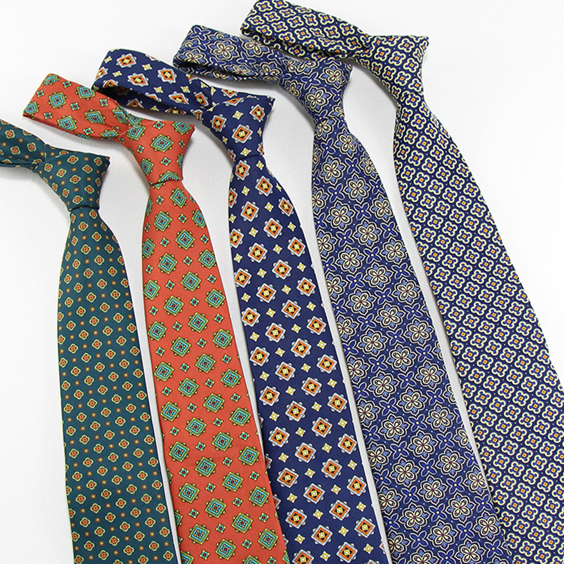 Korean-style Retro Hong Kong style Floral Casual Tie photo 1