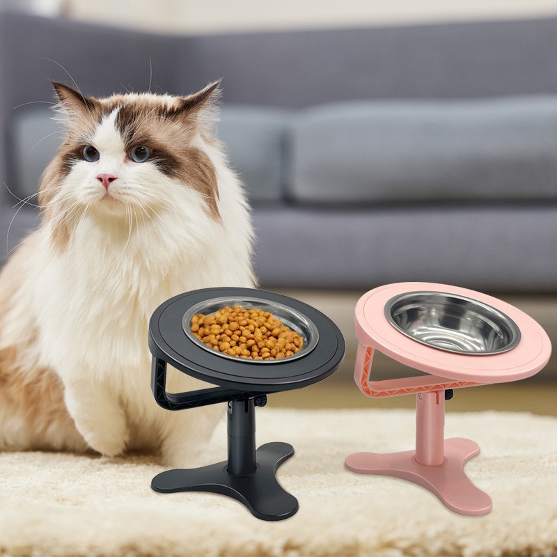 Adjustable-height Stand Pet Elevated Bowl Cat Support Bowl photo 1
