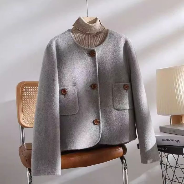 Gray Chanel-style Wool Coat For Women photo 1